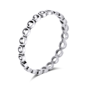Hollow Circle Silver Ring NSR-702